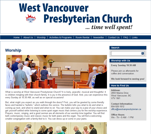 West Vancouver Presbyterian Church West Vancouver Presbyterian Church